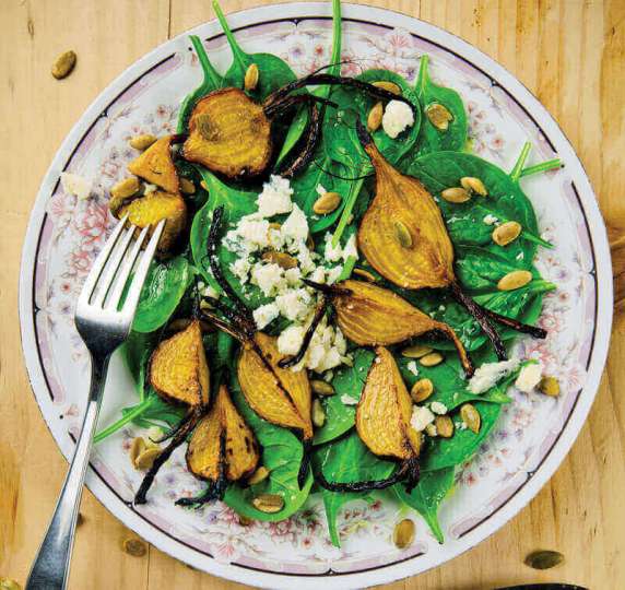 Beetroot, Baby Spinach & Goat's Cheese Salad