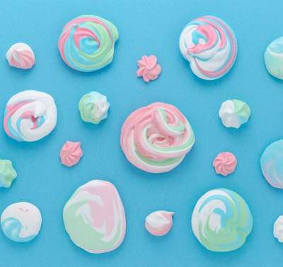 Rainbow Meringue Kisses