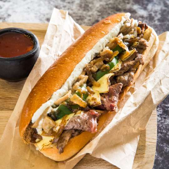 Beef Steak Baguette Sandwich 