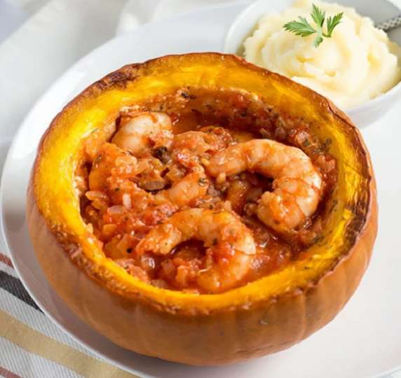 Prawn Stuffed Pumpkin