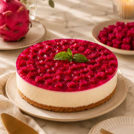 Dragon Fruit Mousse Cake
