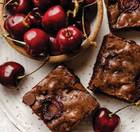 Dark Chocolate Cherry Brownies