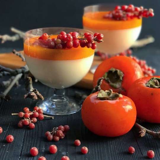 Persimmon Panna Cotta