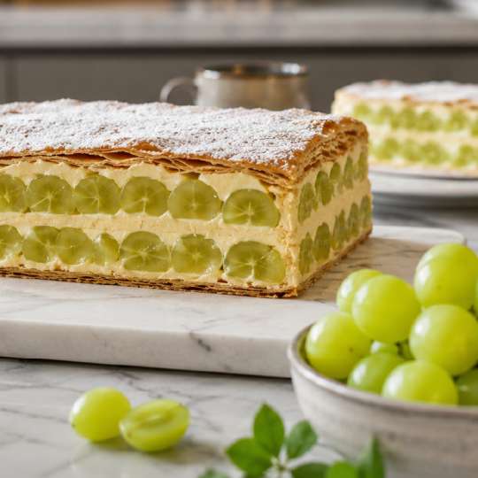 Golden Grape Streusel Cake